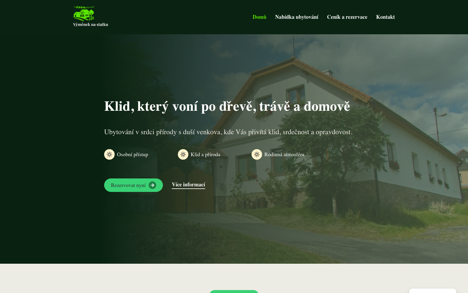 Náhled projektu Výměnek na statku v Kochánově